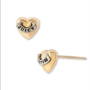 Juicy Couture Heart Shaped Stud Earrings